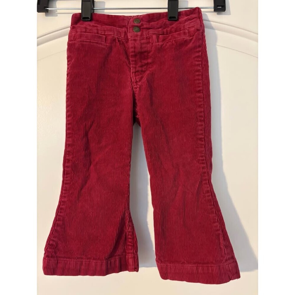 Ralph Lauren girls 3/3T dark pink flare corduroy cotton pants